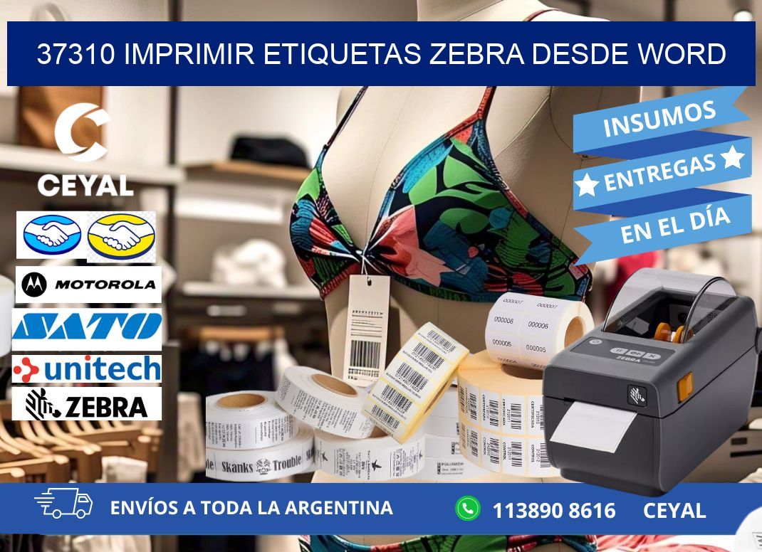 37310 imprimir etiquetas zebra desde word