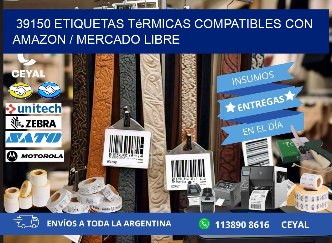 39150 etiquetas térmicas compatibles con Amazon / Mercado Libre