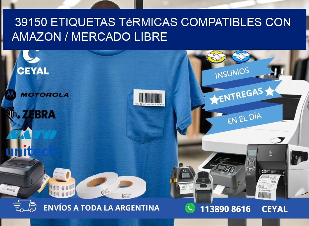 39150 etiquetas térmicas compatibles con Amazon / Mercado Libre