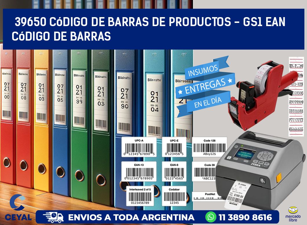 39650 Código de Barras de productos - GS1 ean Código de Barras