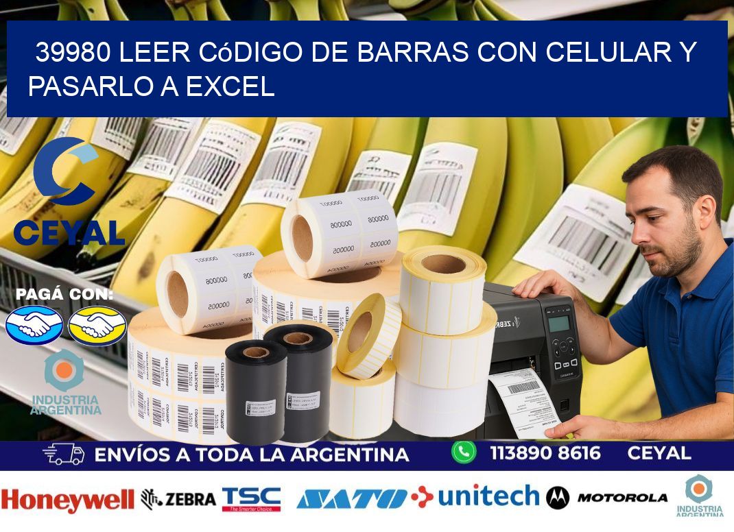 39980 Leer código de barras con celular y pasarlo a Excel