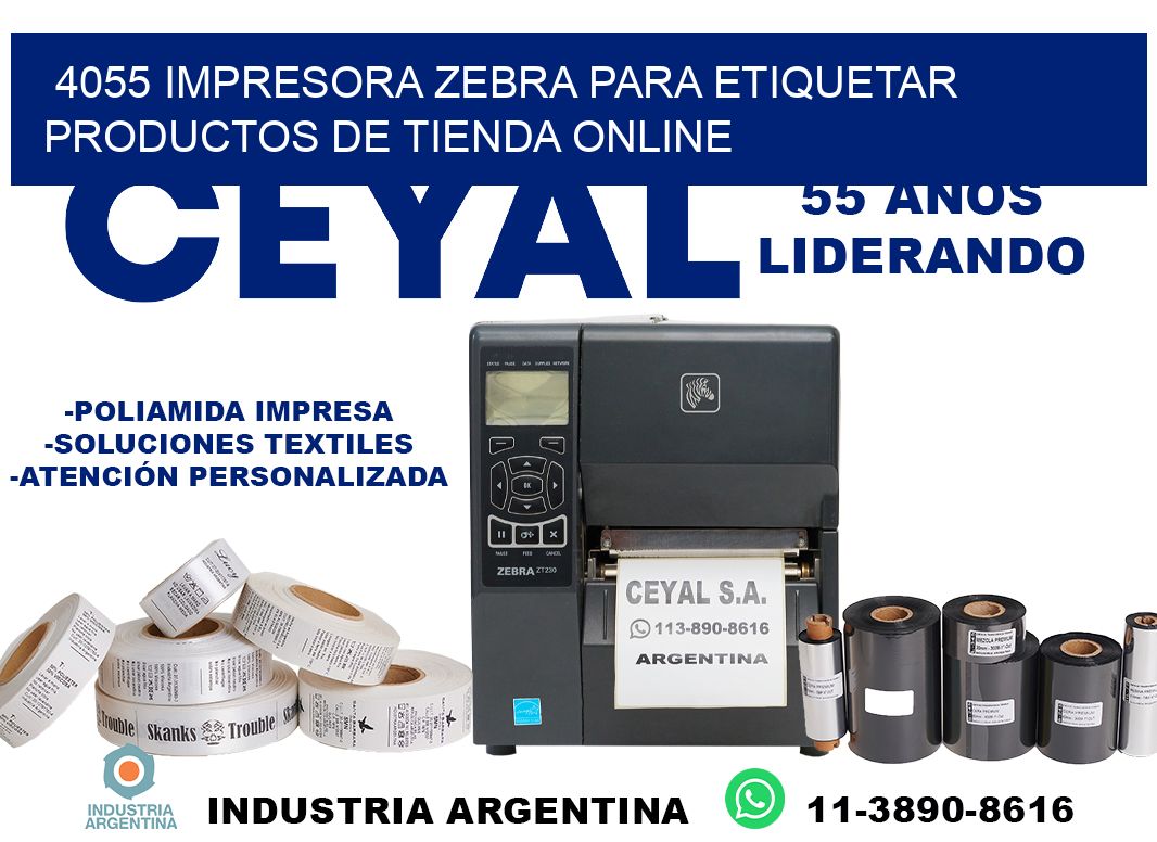4055 impresora Zebra para etiquetar productos de tienda online