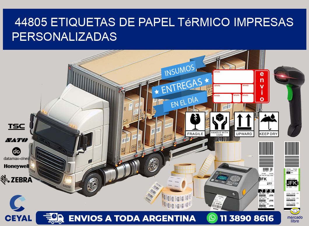 44805 Etiquetas de papel térmico impresas personalizadas