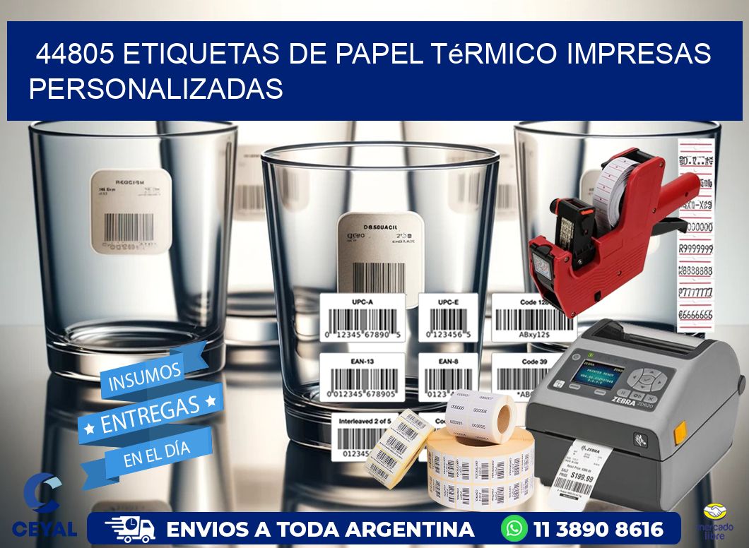 44805 Etiquetas de papel térmico impresas personalizadas