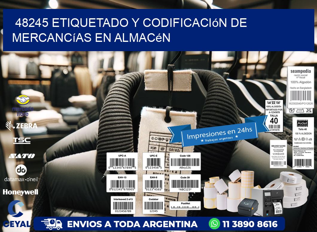 48245 Etiquetado y codificación de mercancías en almacén