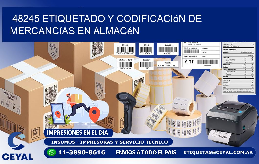 48245 Etiquetado y codificación de mercancías en almacén