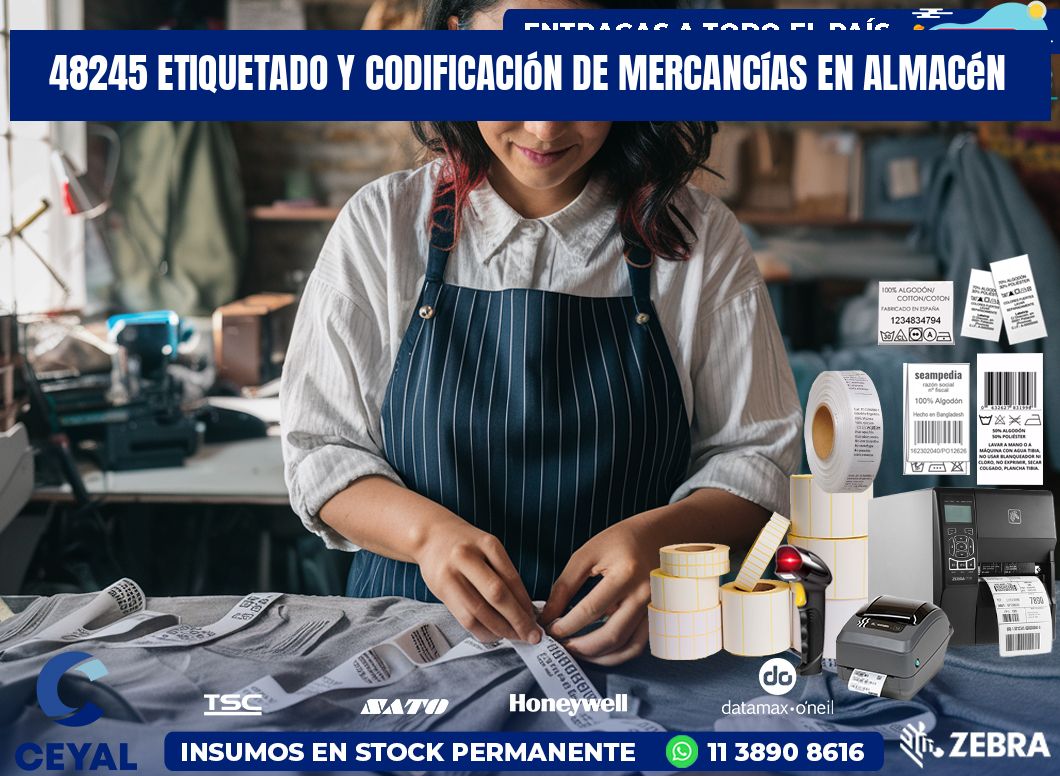 48245 Etiquetado y codificación de mercancías en almacén
