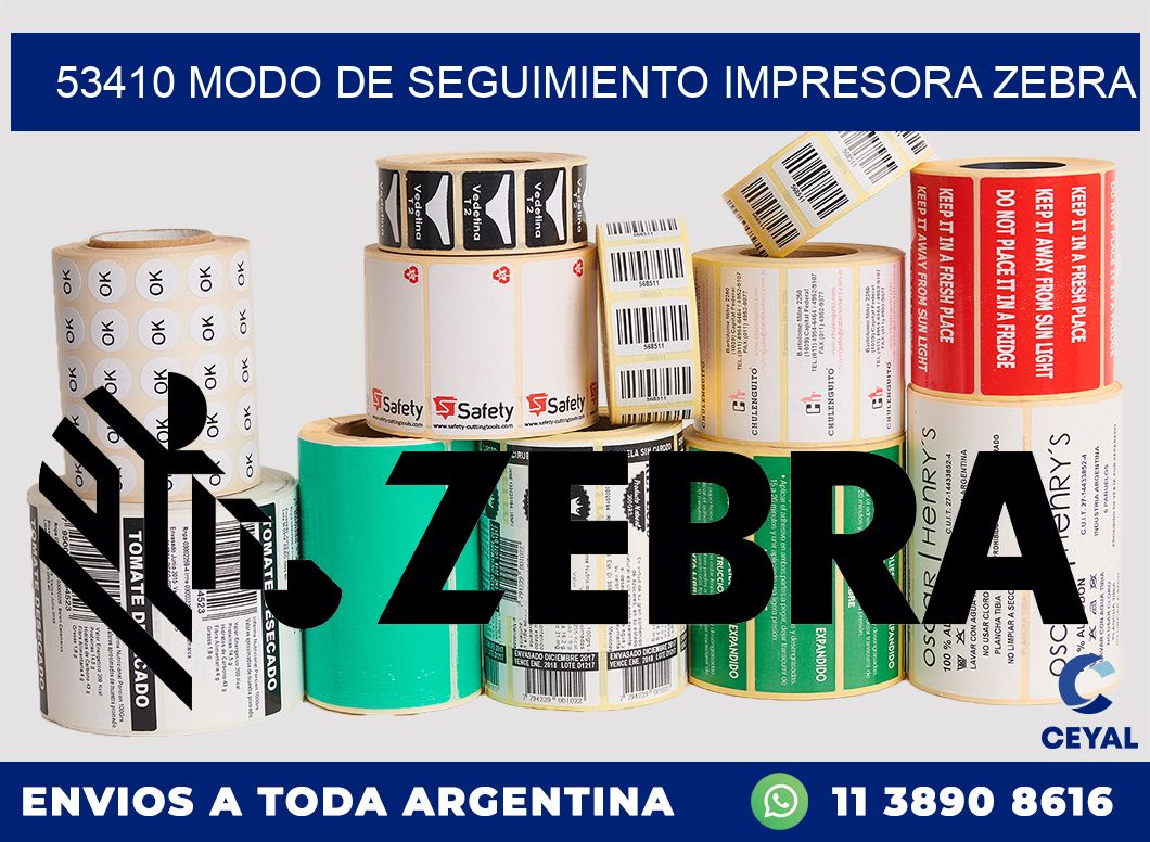 53410 Modo de seguimiento impresora Zebra