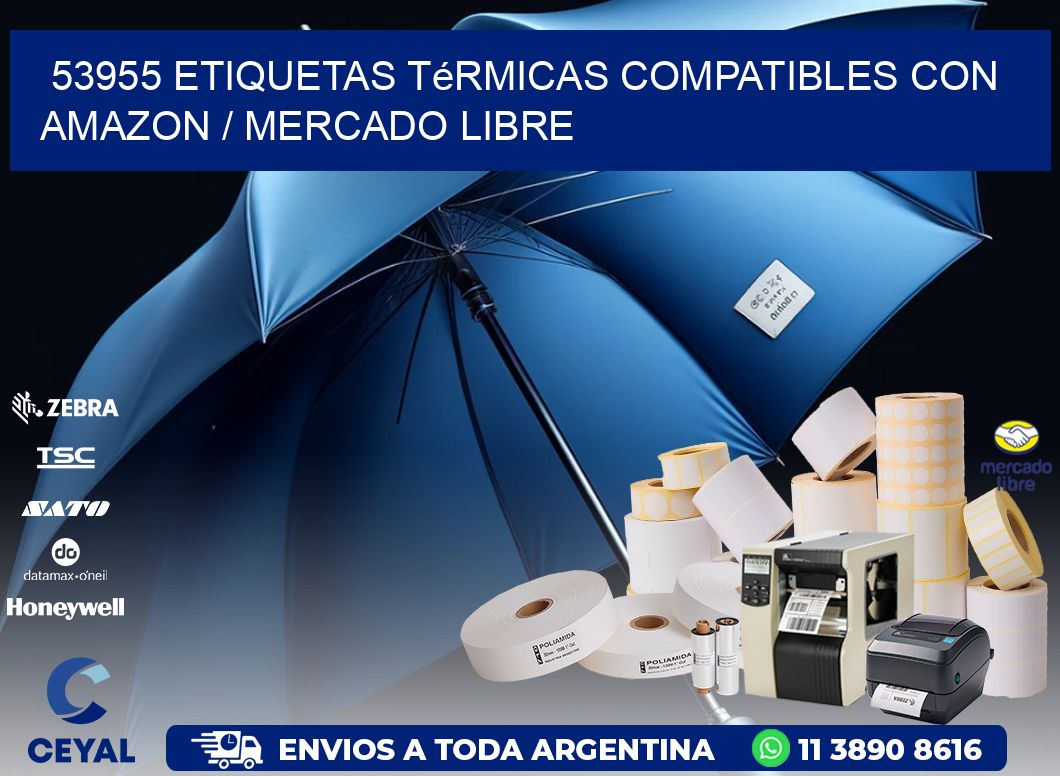 53955 etiquetas térmicas compatibles con Amazon / Mercado Libre