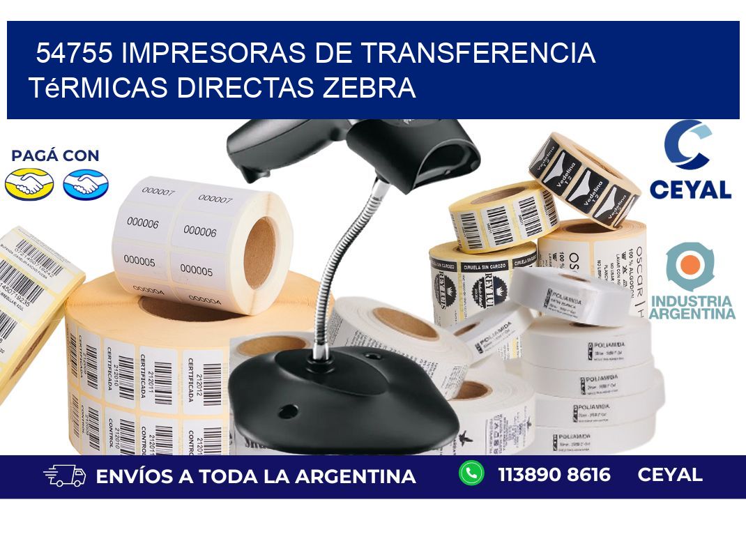 54755 impresoras de Transferencia  térmicas directas zebra