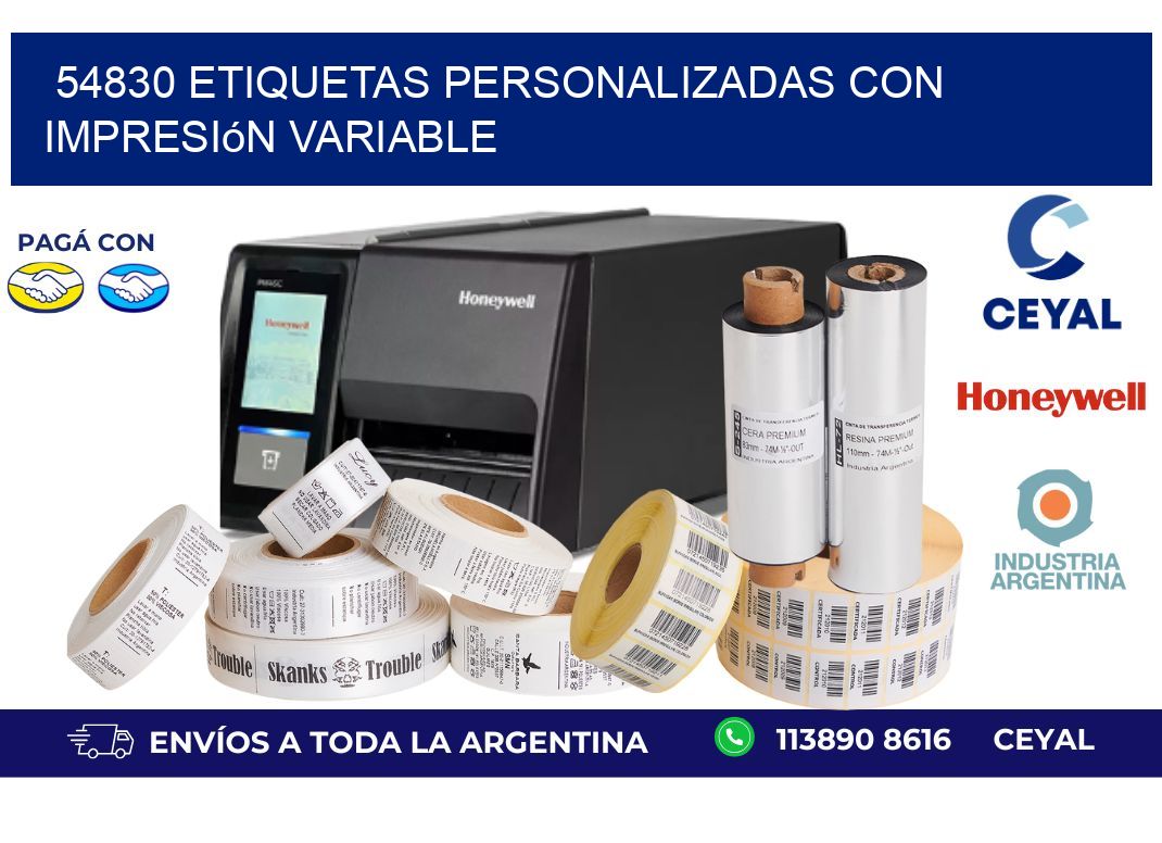 54830 etiquetas personalizadas con impresión variable