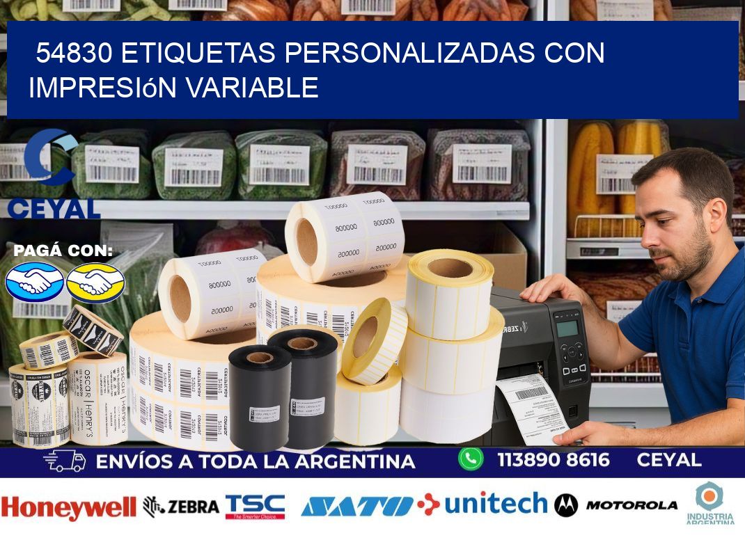 54830 etiquetas personalizadas con impresión variable