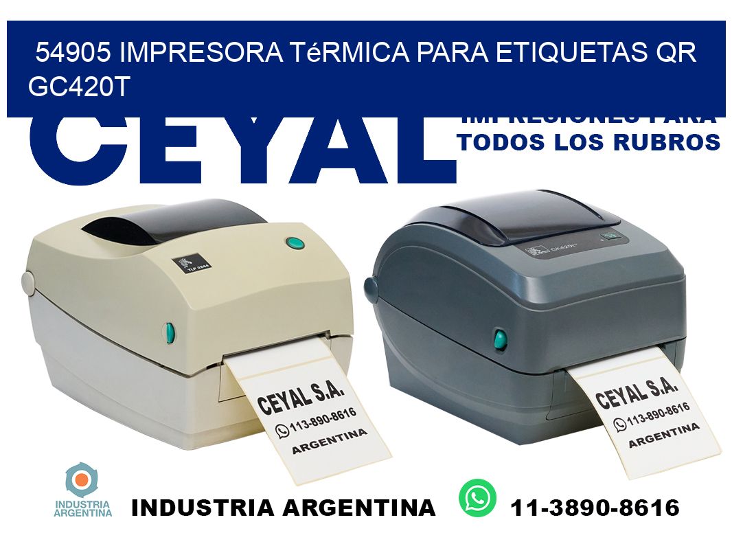 54905 impresora térmica para etiquetas QR GC420T