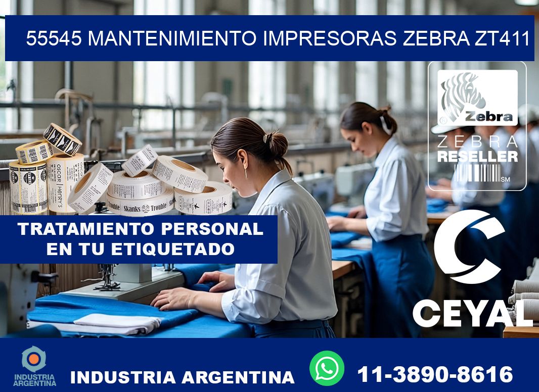 55545 mantenimiento impresoras zebra zt411