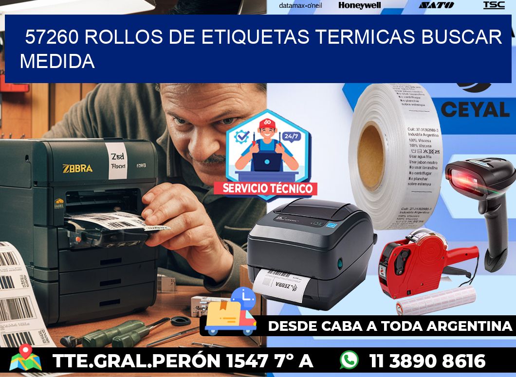 57260 rollos de etiquetas termicas buscar medida