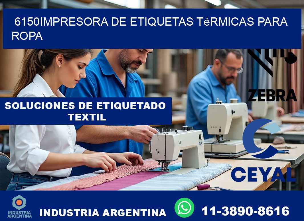 6150impresora de etiquetas térmicas para ropa