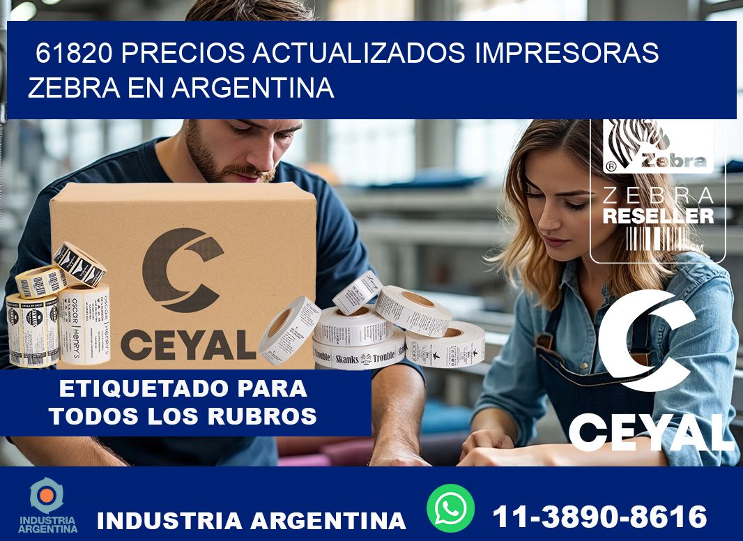 61820 precios actualizados impresoras zebra en argentina