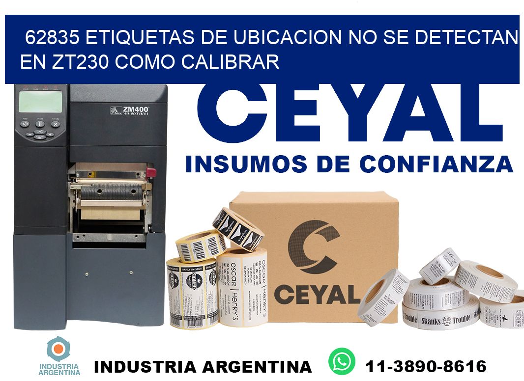 62835 etiquetas de ubicacion no se detectan en zt230 como calibrar