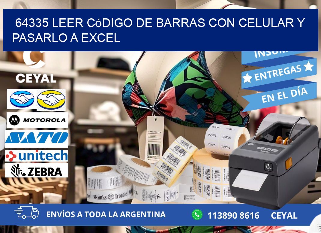 64335 Leer código de barras con celular y pasarlo a Excel