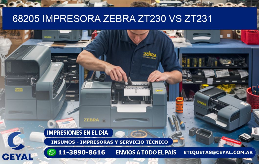 68205 impresora zebra zt230 vs zt231