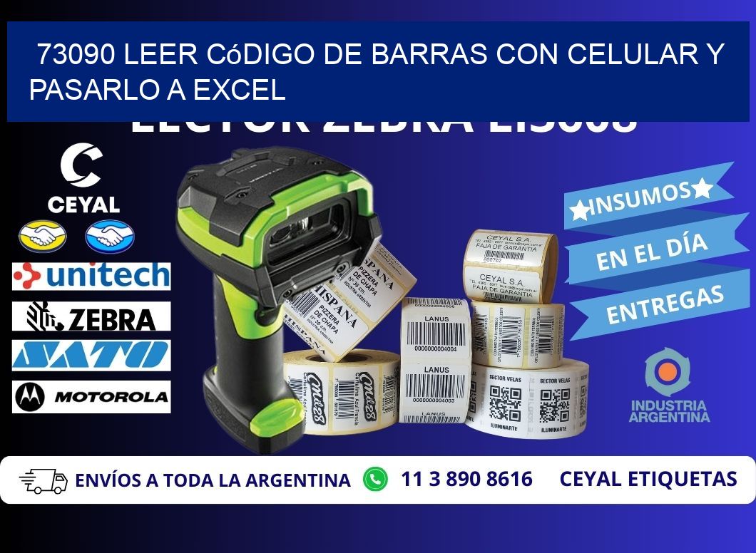 73090 Leer código de barras con celular y pasarlo a Excel