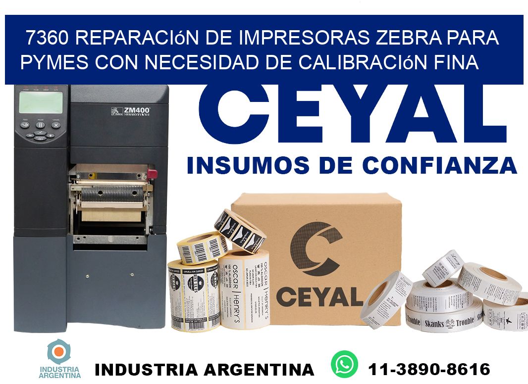 7360 reparación de impresoras zebra para pymes con necesidad de calibración fina