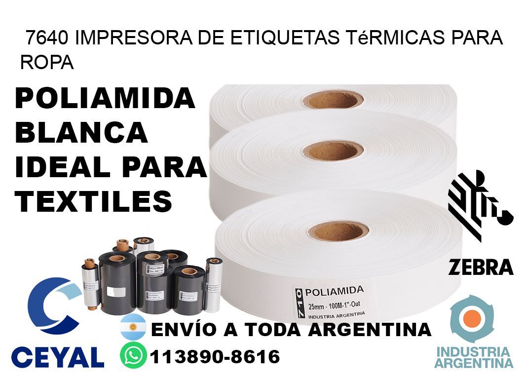 7640 impresora de etiquetas térmicas para ropa