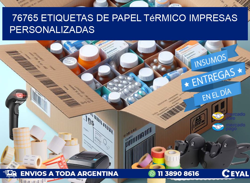 76765 Etiquetas de papel térmico impresas personalizadas