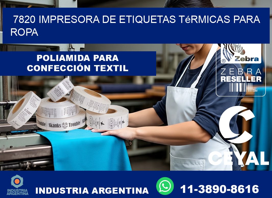 7820 impresora de etiquetas térmicas para ropa