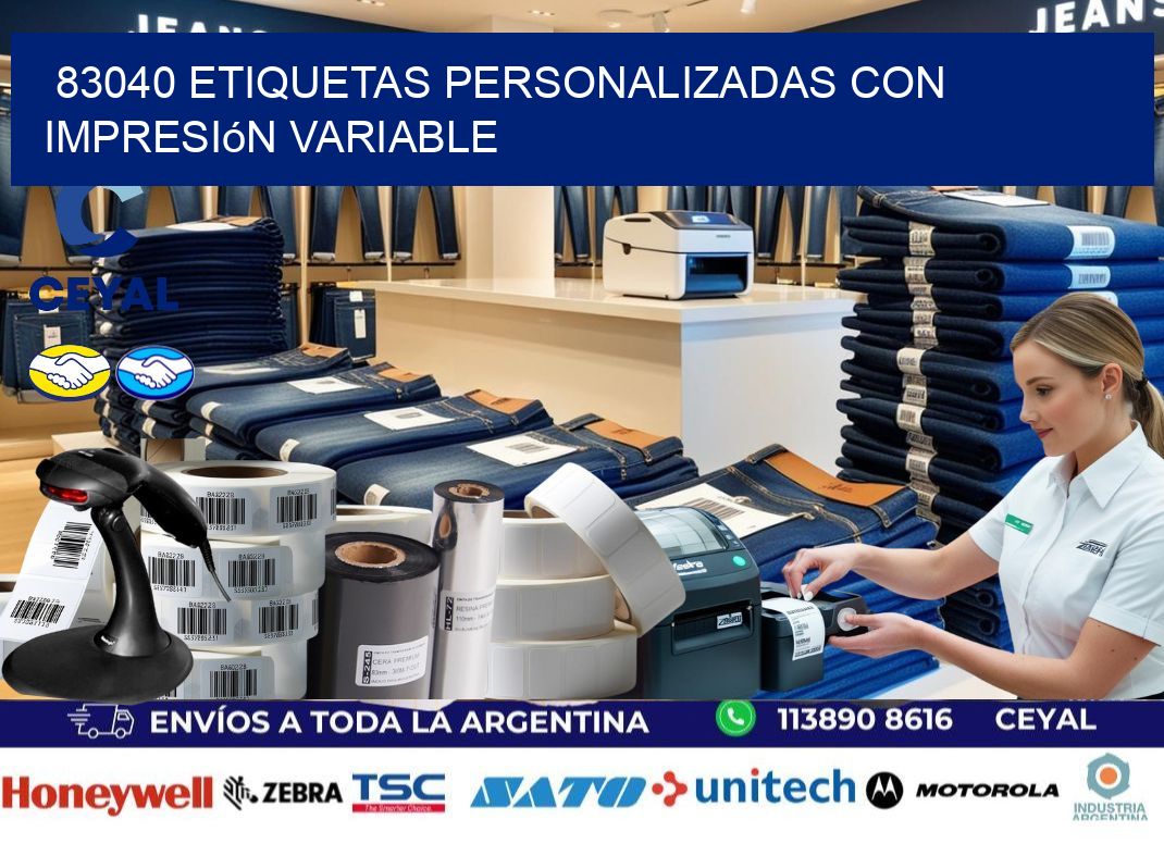83040 etiquetas personalizadas con impresión variable
