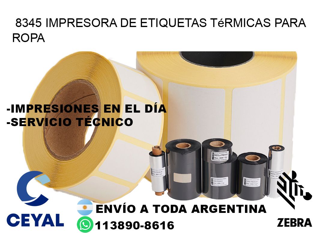 8345 impresora de etiquetas térmicas para ropa