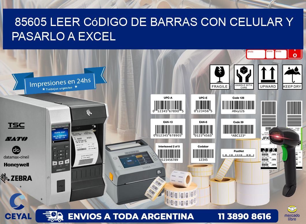 85605 Leer código de barras con celular y pasarlo a Excel
