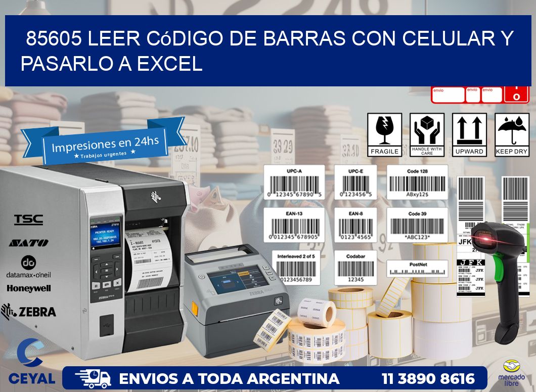 85605 Leer código de barras con celular y pasarlo a Excel