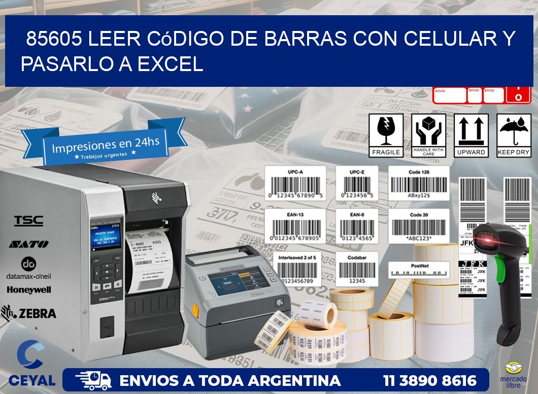 85605 Leer código de barras con celular y pasarlo a Excel