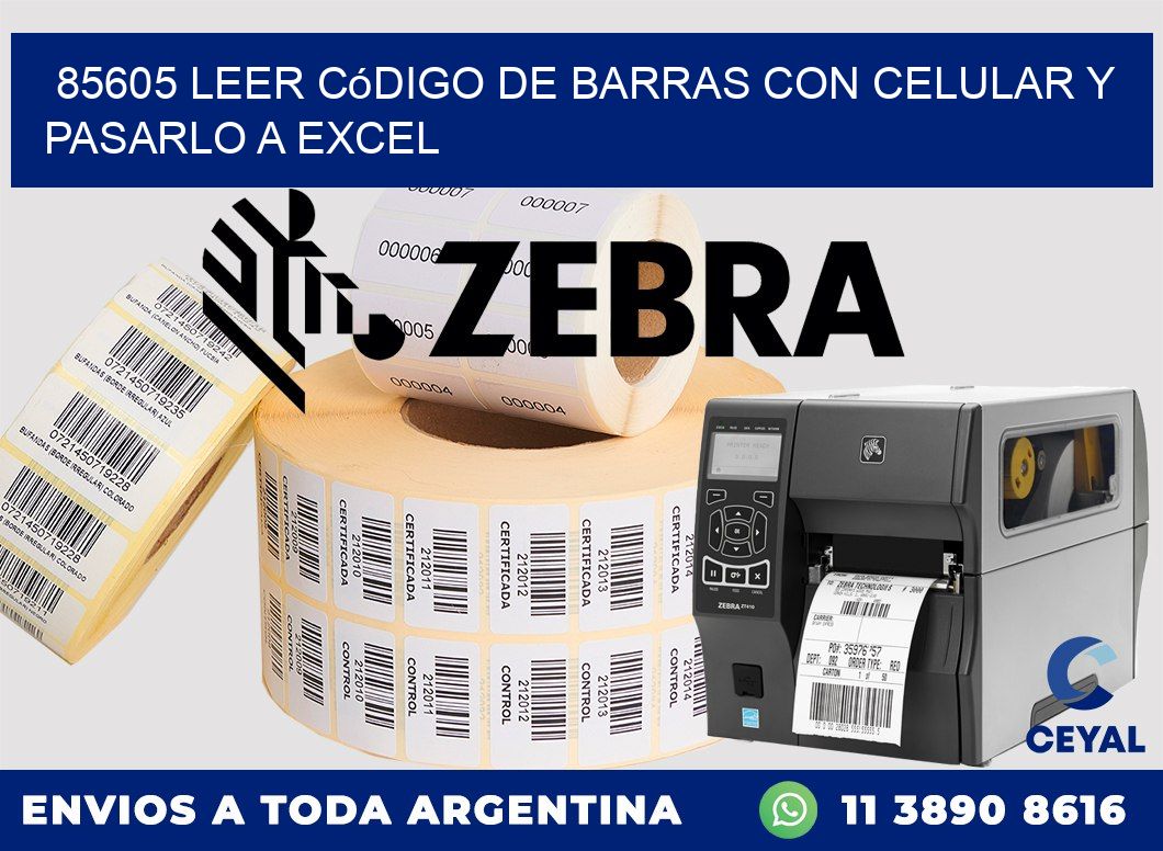 85605 Leer código de barras con celular y pasarlo a Excel