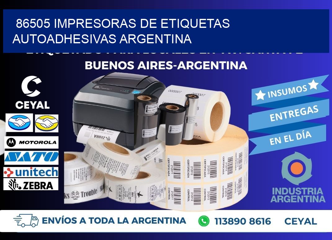 86505 Impresoras de etiquetas autoadhesivas argentina