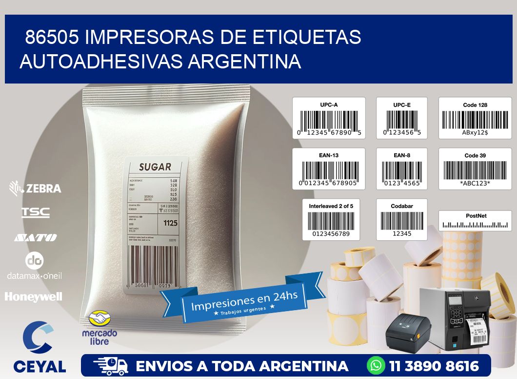 86505 Impresoras de etiquetas autoadhesivas argentina