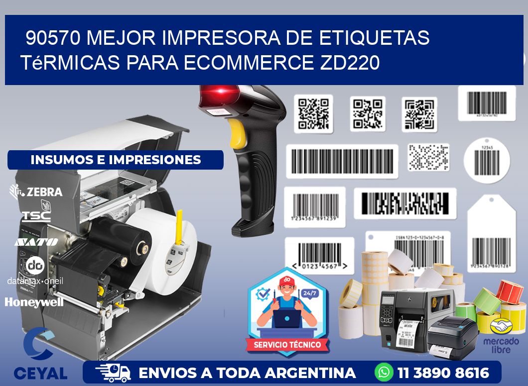 90570 mejor impresora de etiquetas térmicas para ecommerce ZD220