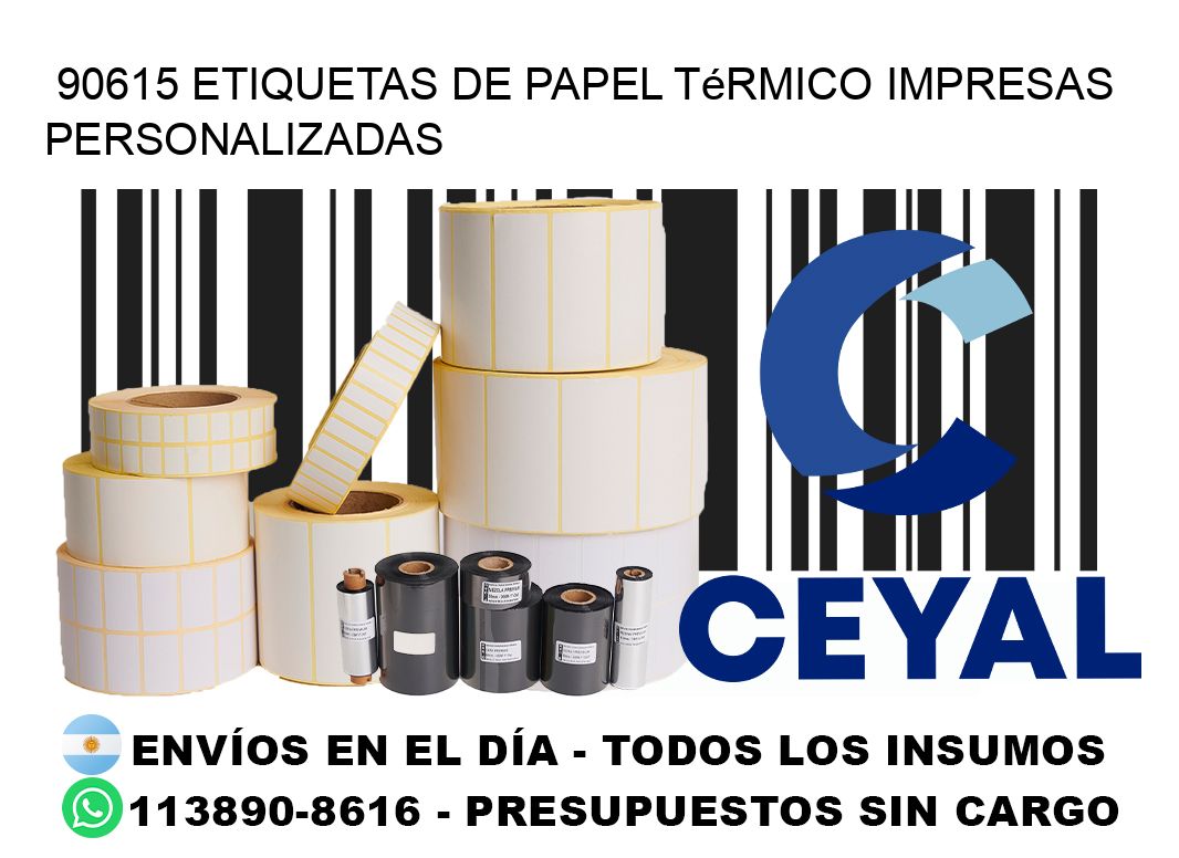 90615 Etiquetas de papel térmico impresas personalizadas