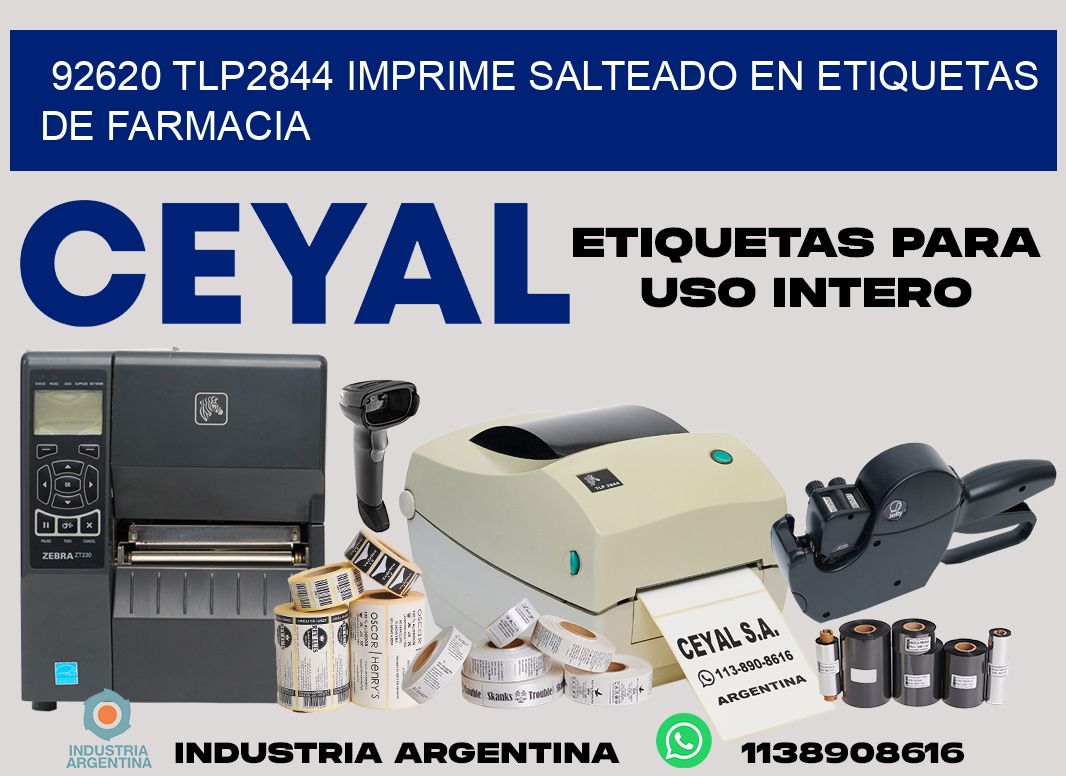 92620 tlp2844 imprime salteado en etiquetas de farmacia