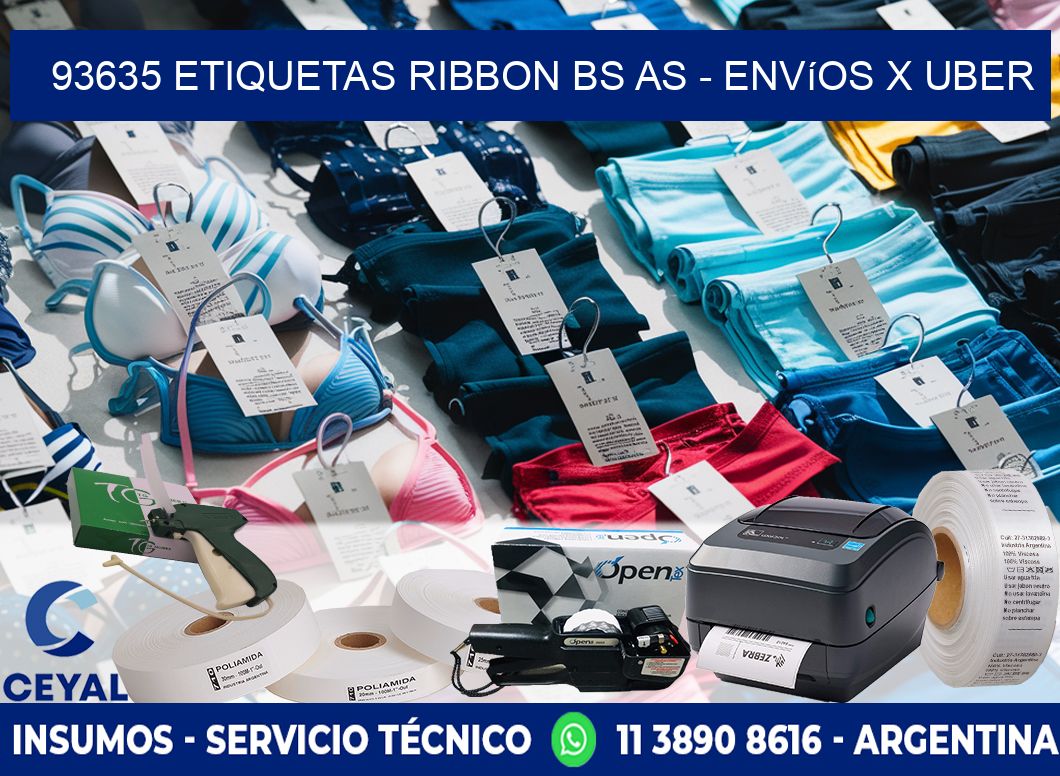 93635 etiquetas ribbon bs as - envíos x uber