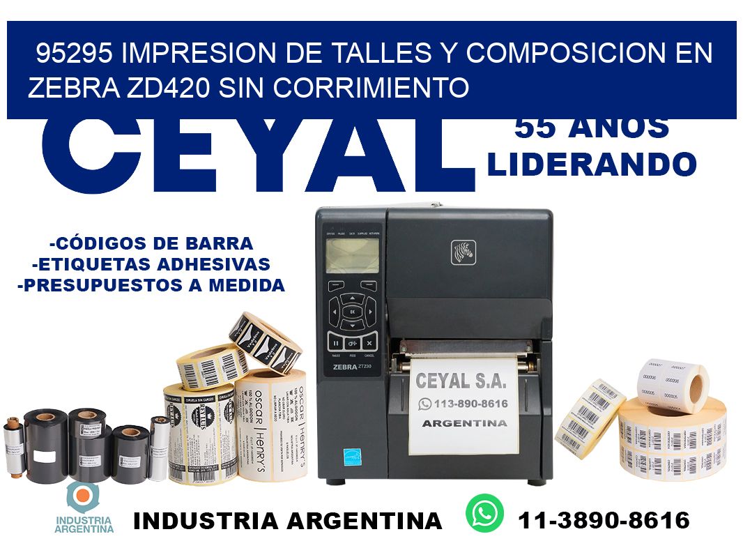 95295 impresion de talles y composicion en zebra zd420 sin corrimiento
