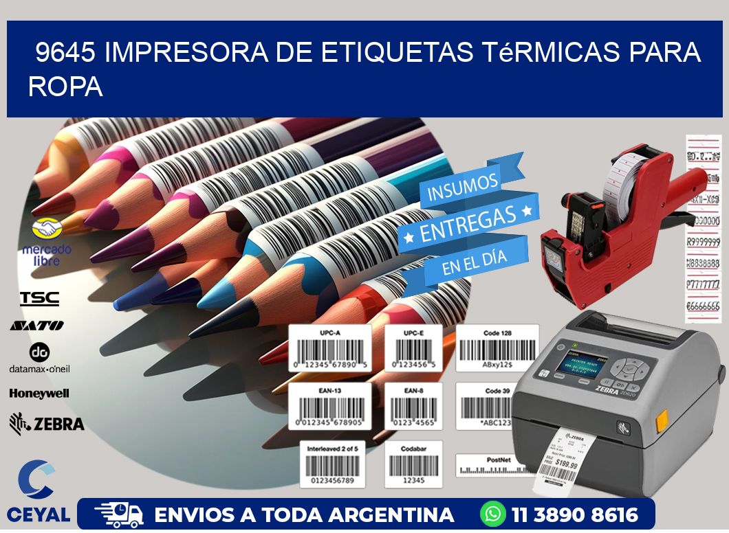 9645 impresora de etiquetas térmicas para ropa