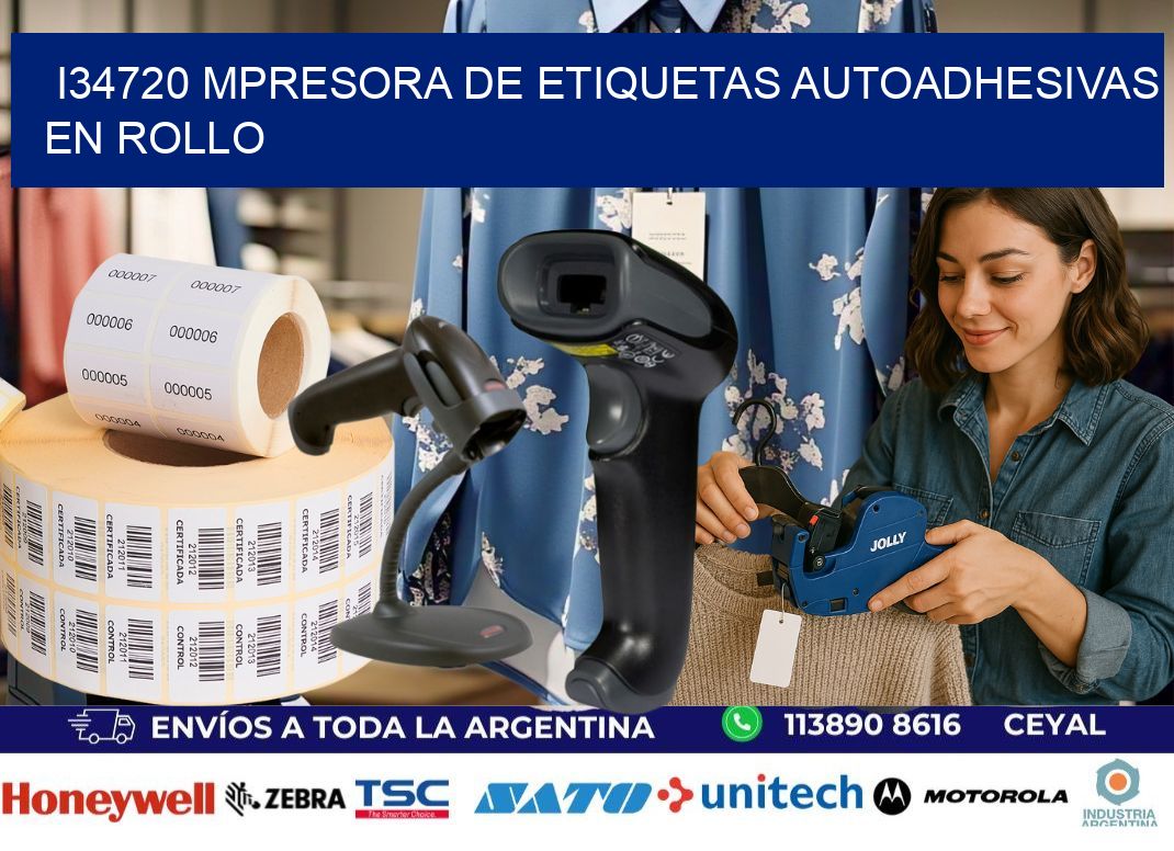 I34720 mpresora de etiquetas autoadhesivas en rollo