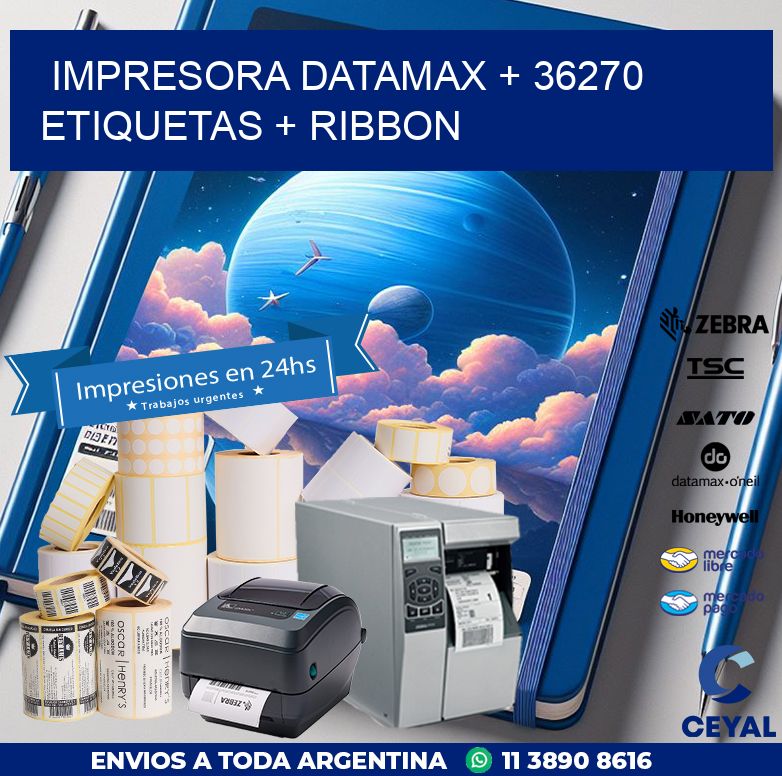 impresora DATAMAX + 36270 etiquetas + ribbon
