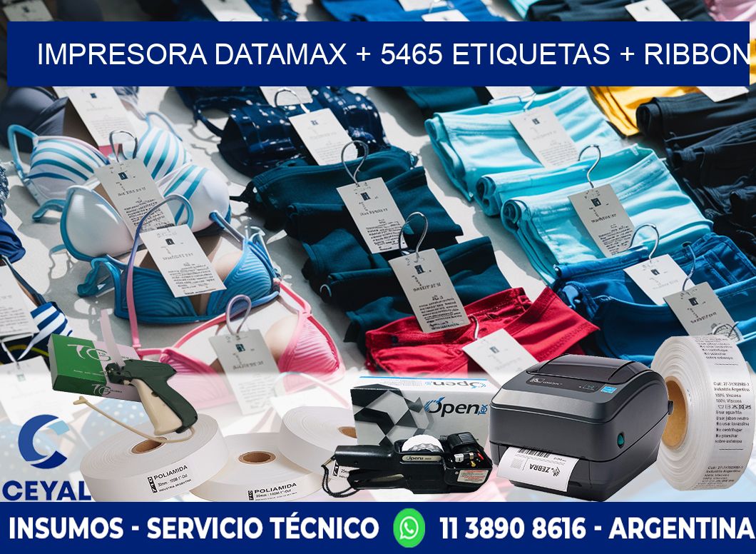 impresora DATAMAX + 5465 etiquetas + ribbon