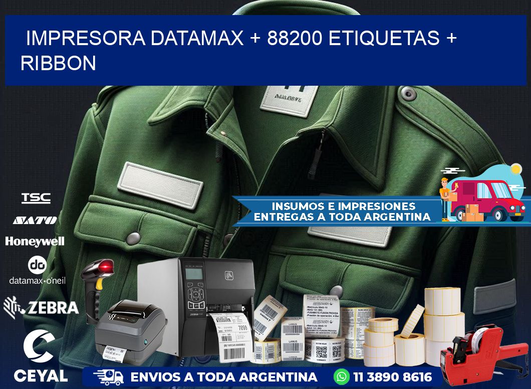 impresora DATAMAX + 88200 etiquetas + ribbon