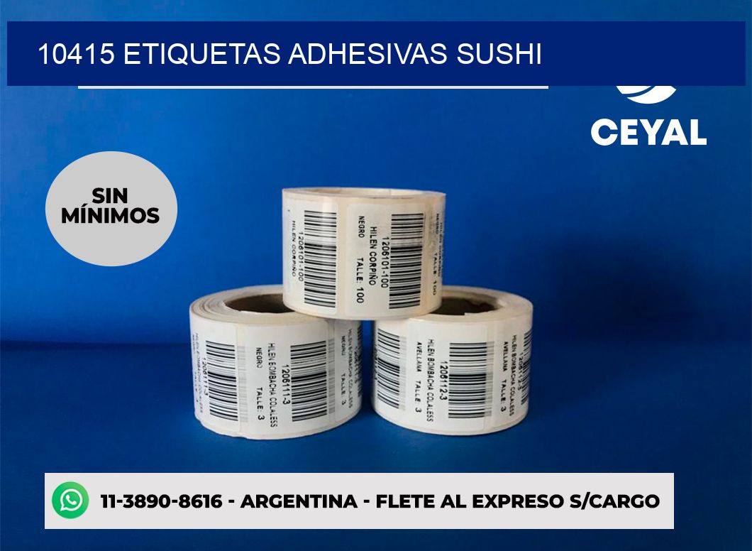 10415 etiquetas adhesivas sushi