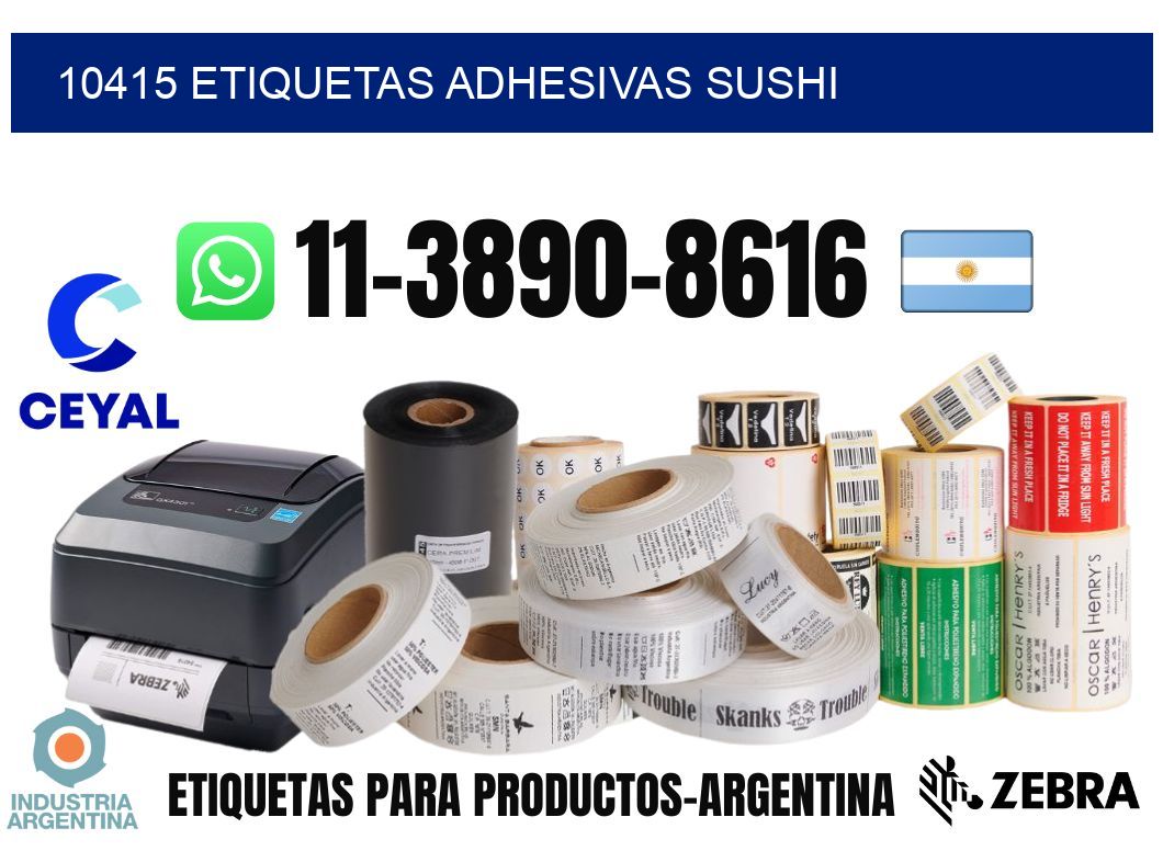 10415 etiquetas adhesivas sushi