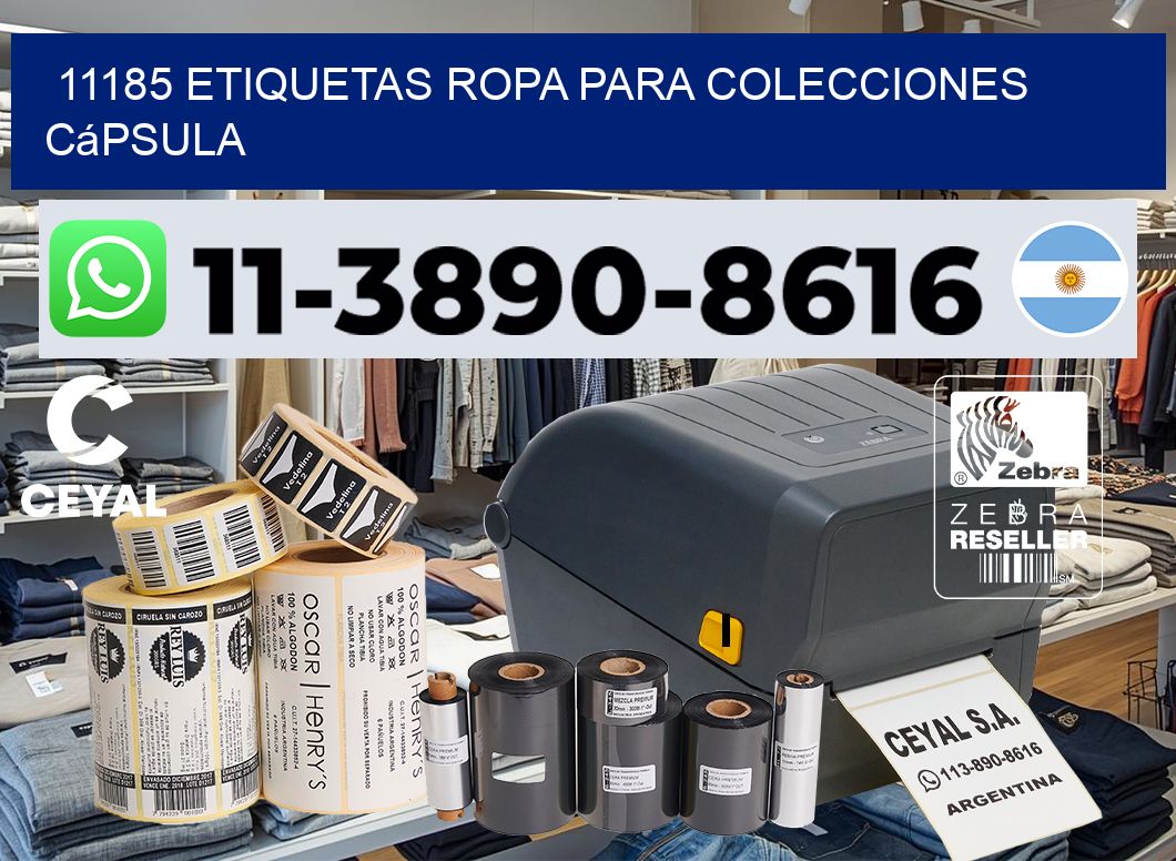 11185 Etiquetas ropa para colecciones cápsula
